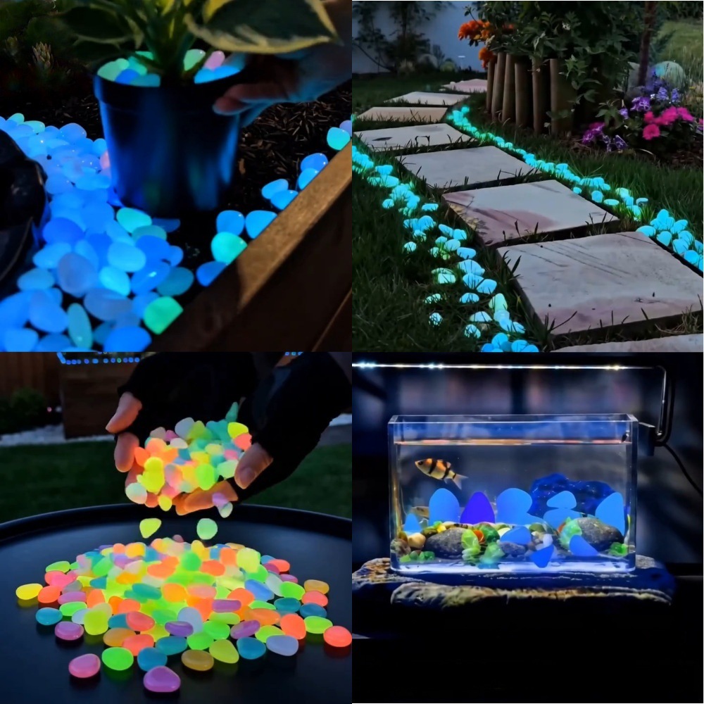 Led Planted Tank Light - Цветные светящиеся в темноте камни для