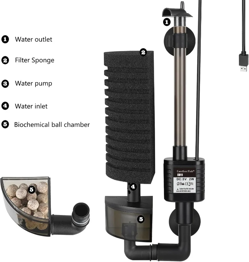 Тихий аквариумный фильтр USB-г – обзор и цена Aquarium Planted Filter